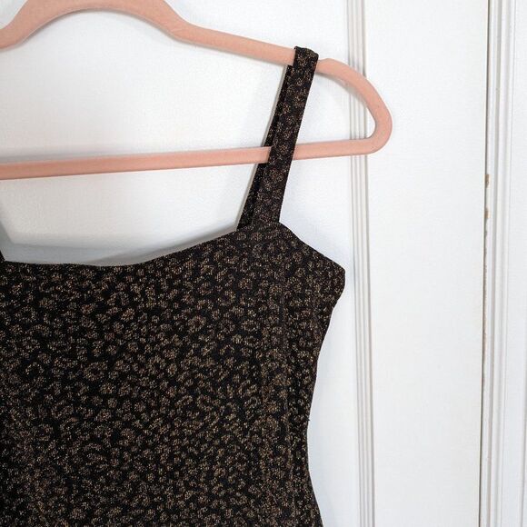 Revolve - By The Way | Leopard Print Metallic Mini Dress NWT Sz S - Picture 3 of 8